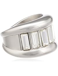 Dyrberg/Kern - Anillo de acero inoxidable con cristal swarovski