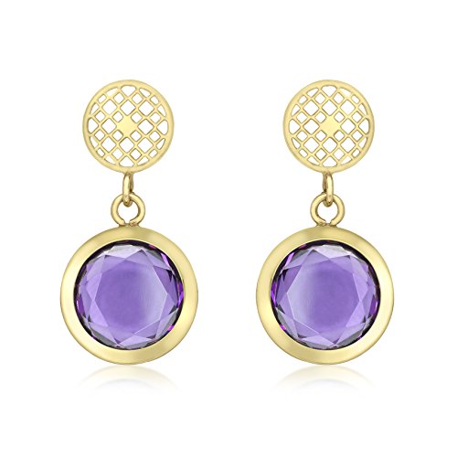 Carissima Gold Damen-Ohrringe 9 kt (375) Glaskristall gelb 1.54.3789