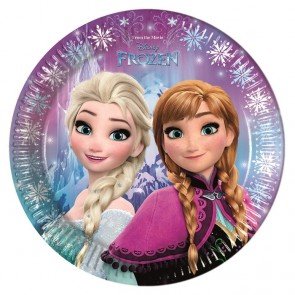 Procos 86755. – Teller Papier Disney Frozen Northern Lights (Ø23 cm), 8 Stück, mehrfarbig