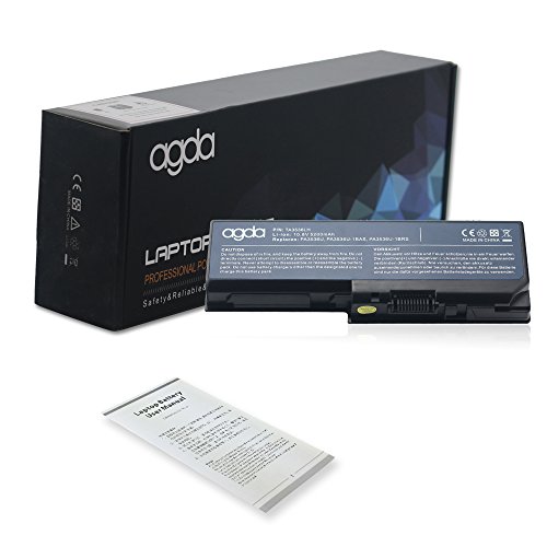 AGDA®Li-ion 6-Zellen 10.8V 5200mAh Neu Externer Notebook Laptop Batterie Akku Kapazität fürToshiba PA3536U-1BRS Satellite L350 L350D L355 P200 P205 P300 PABAS100 - 6