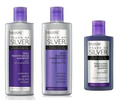 Pro:Voke Set Of 3 - Touch Of Silver - Silver Daily Maintenance Shampoo 200Ml, Daily Nourish Conditioner 200Ml & Twice A Week Brightening Shampoo 150Ml by Pro:Voke