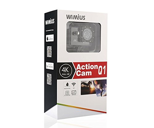 WiMiUS Action Cam 4K Action Kamera WiFi Actioncam HD 16MP Wasserdichte Helmkamera mit 2Akkus, 16GB High-Speed Karte - 9