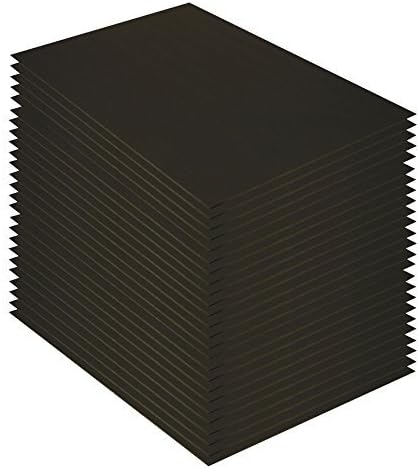 Mat Board Center, Pack of 25 8x10 3/16 BLACK Foam Core Backing Boards by Mat Board Center