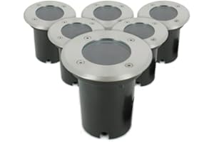Lot de 6 Encastrables de Sol IP65 Extérieur (Ampoule GU10, Canyon x6)