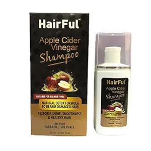 HairFul Apple Cider Vinegar Hair Shampoo Anti dandruff & Hair fall Control 120 ml (Pack of 1)