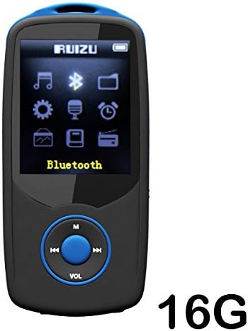 CFZC 16GB Bluetooth MP3 Player Lossless Sound Music Media player With FM Radio,Video, Voice Record and Expandable MicroSD Slot(color blue)