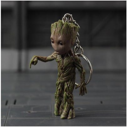 Guardians Of The Galaxy Baby Groot Body Knocker On Stereo Toy Gift Keychains. (Press Button)