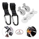 🌟Pinzas para Cochecito de Bebe: con la gran abertura de 4.5cm, los clips del cochecito se ajustan a todos los cochecitos. Ligeras y con fuerte agarre para mantener firme los artículos en su lugar.
