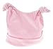 Baby Girls Boys Super Soft Cotton Beanie Hat Cap Double Knot 0-3 Months Newborn Pink
