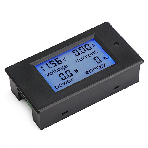 JSDL Digital Multimeter DC 6,5-100V 20A Spannung Monitor Energie Meter DC Volt Endstufe testen Gauge Monitor LCD Blau Hintergrundbeleuchtung Digitalanzeige mit integrierten Shunt - 4