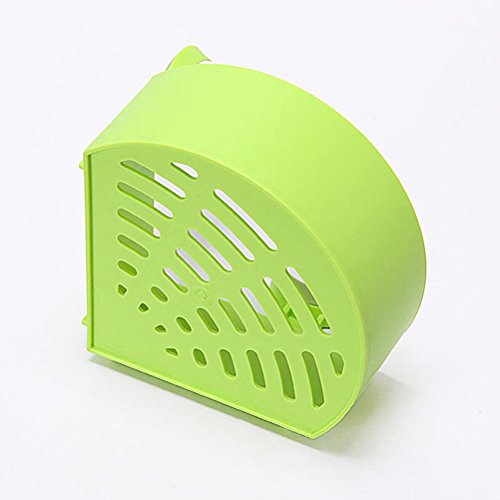 NUOLUX Bathroom Wall Corner Suction Cup Triangle Storage Shelves Rack (Green) - 6