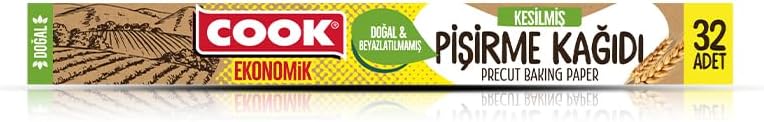 Cook Eko Doğal Kesilmiş Pişirme Kağıdı, 32 Yaprak