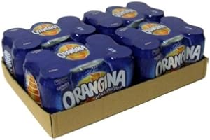 Orangina – Lemonade and Orange Juice with Pulp 2%. 24 x 33 cl Containers. BBQ