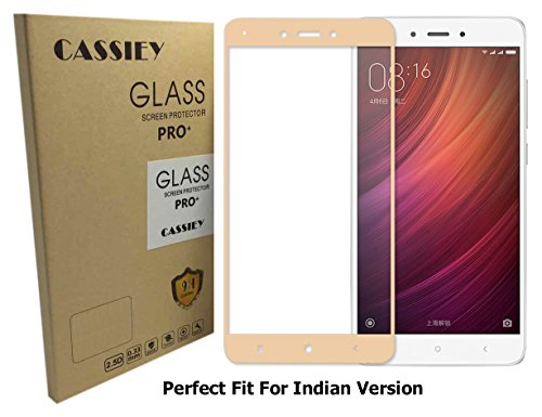 CASSIEY Edge to Edge Full Front Body Cover Tempered Full Glass Screen Protector Guard for Xiaomi Redmi Note 4 -Gold (Updated Indian Version) RS.399 (69.00% Off) - Amazon