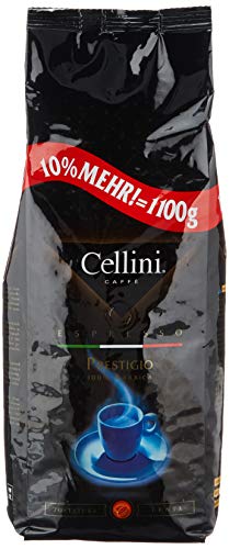 Cellini Prestigio 100 prozent Arabica Ganze Bohne, Ventilbeutel, 1er Pack (1 x 1.1 kg)