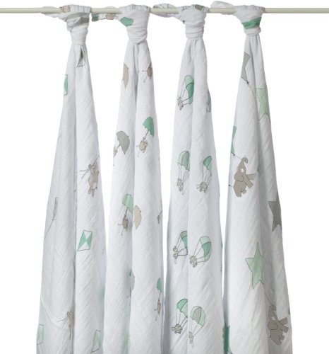aden + anais Up Up and Away Muslin Swaddle (Pack of 4)