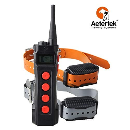 Aetertek Offre AT919C 1000 mètres (jusqu'à 2 Chiens à la Fois) Collier éducatif et Anti-aboiement Automatique, 4 Modes de Fonctionnement. Gamme 2019-2020