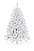 Produktbild Hiskøl 180 cm ca. 930 Astspitzen Künstlicher Weihnachtsbaum Tannenbaum Christbaum inklusive Christbaumständer, weiß