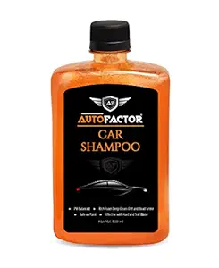 Auto Factor Premium Car Shampoo (500 ml) PH Neutral Formula, Thick Highly Concentrated Liquid Cleans Dirt, Grime and Leaves a Brilliant Shine, for Bucket, Foam & Snow Foam Wash