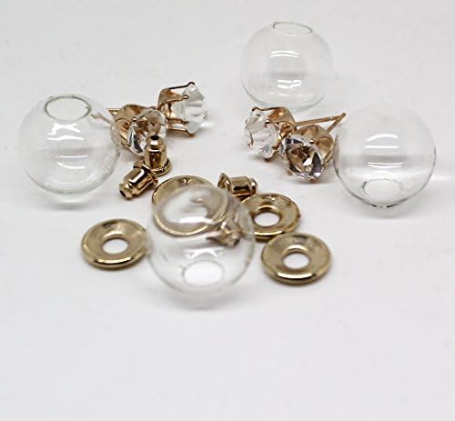 2 Pairs of Earrings Front Back Kit Double Faced Stud Earring in Gold