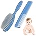 BABY BOY GIRL KIDS GENTLE SOFT HAIR BRUSH COMB SET NEWBORN TODDLERS BLUE