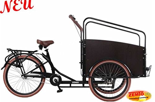 Preisvergleich Produktbild Transportfahrrad Zonix Cargo schwarz 7 Gang