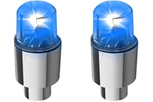 HUAMENGYUAN 1 Paire LumièRe Valve De Pneu De VéLo,LumièRe Valve Roue Bouchon Valve Lumineux LED LumièRe Pneu Valve De Roue pour La Moto De Bicyclette D'Automobile