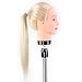 Hairdressing Training Heads 100% Synthetic Fiber Hair Mannequin Styling Dolls Head (Table Clamp Holder Included) ESC613P