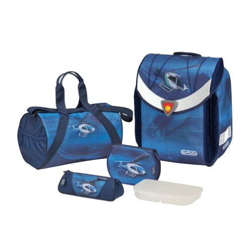 Preisvergleich Produktbild Herlitz 11350865 - Schulranzen-Set 5-tlg Flexi Plus Helicopter