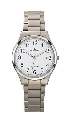 Dugena Herren-Armbanduhr Titan Analog Quarz Leder 4460328 Dugena Herren-Armbanduhr Titan Analog Quarz Leder 4460328