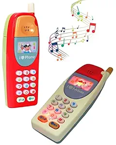 FunBlast Musical Mobile Phone for Kids, Mobile Toy with Light & Sound Toys for Babies - Mobile Phone for Kids - Educational Toys for Kids 3+ Years/Boys/Girls-1 Unit (Random Color)