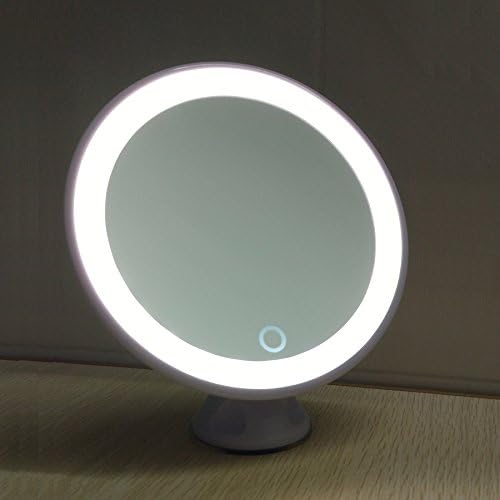 YROAR 5X 7X Magnification magnifying Mirror Sucker Makeup Mirror With LED Light USB Charging Cosmetic Magnify Mirror or Plane Mirror,7X Magnification