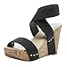 Produktbild Damen Offene Sandalen mit Keilabsatz Knöchelriemchen Sommer Römersandalen Freizeit Sandaletten Damenschuhe von Bluelucon