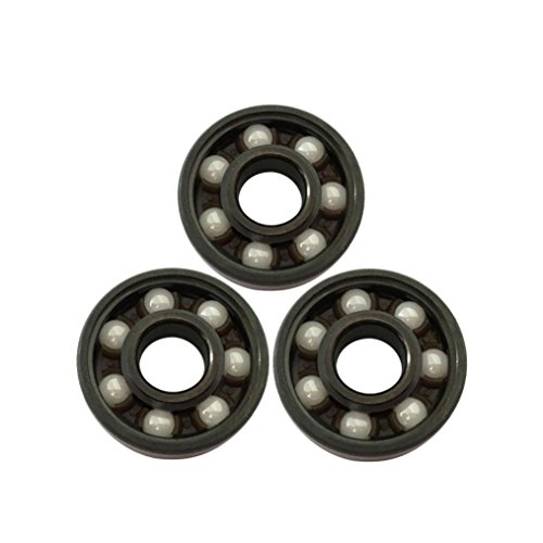 Hybrid Ceramic Bearing,1Pc Omiky Counterweight Ball Bearing for Tri Fidget Spinner EDC Finger Spinner Toy (Black)