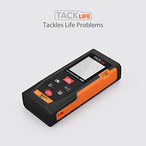Tacklife HD 40 Klassischer Laser-Entfernungsmesser Distanzmessgerät(Messbreich 0,05~40m/±2mm mit 2 Level Blasen Messeinheit m / in / ft mit Hintergrundbeleuchtung ) - 8