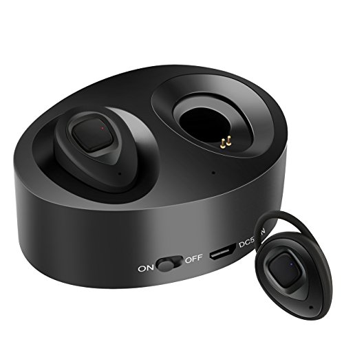 Bluetooth KopfhÃ¶rer mit dopple Stereo. V4.1Kabellose OhrhÃ¶rer fÃ¼r iPhone iPad Samsung HÃ¼lle Huawei und die meisten Andorid Smartphones von Wifun (Metallisch)