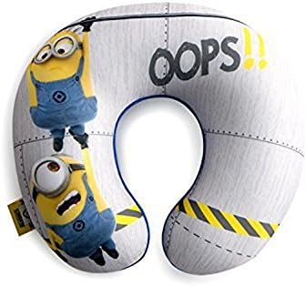 Heys Despicable Me Minion OOPS Super-Soft Round Shaped Plush Neck Pillow Kids Comfortable Travel Pillow
