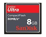 Capacidad: 8 GB. SanDisk 8 GB Compact Flash CF Ultra 30 MB/s (sdcfh-008g, Paquete a Granel)