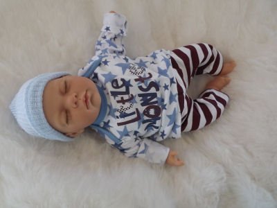 J. BEDTIME BOY BYS Weighted Reborn Doll Fake Baby Girls Childs Birthday Christmas Gift UK Seller made by Saxon Reborns.
