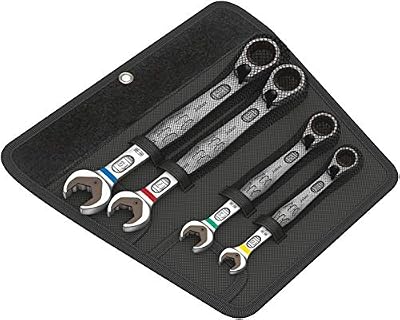 Wera 05020090001 Joker Switch Jeu de clés mixtes à cliquet, 4 pièces, Multicolore