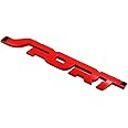 Printemporio Sport Logo Sticker, Universal 3D Car Emblem Logo, Self-Adhesive Side Rear Trunk Sticker Decals for All Cars, 13.5 x 2.1 cm (Red)
