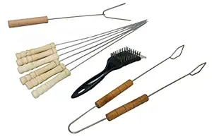 Fabrilla Barbeque Grill Tools Set Combo - (Silver)