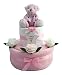 Pink Premature Baby Two Tier Nappy Cake Baby Girl Gift with FREE Delivery