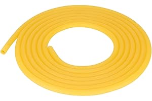 Labasics Tubo de Goma, Látex Puro Tubería Ambar Tubo de Caucho Natural 7/16 Pulgada (12 mm) DE 5/16 Pulgada (8 mm) DI Altamente Elástico y Fuerte Rubbre Tubing, 5 Meter