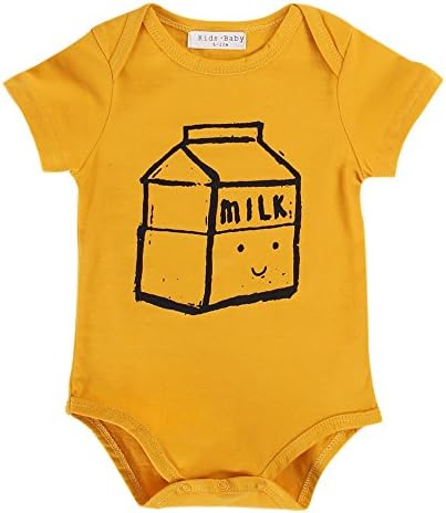 Sanlutoz Baby Bodysuits Unisex Newborn Clothes Funny Onesie 0 3 6 9 Months Summer Girls Romper Jumpsuit Infant Boy (18-24 Months, R22 MILK BOX)