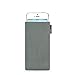 Produktbild Adore June Classic Grau Tasche für Apple iPhone SE/iPhone 5S / iPhone 5 Handytasche aus widerstandsfähigem Cordura Stoff | Robustes Zubehör mit Display Reinigungs-Effekt | Made in Europe