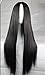 Cool2day 75 cm Blonde Wigs For Anime Cosplay Party Long Straight Men Black Heat Resistant Synthetic Wig Peruca Women Perruque
