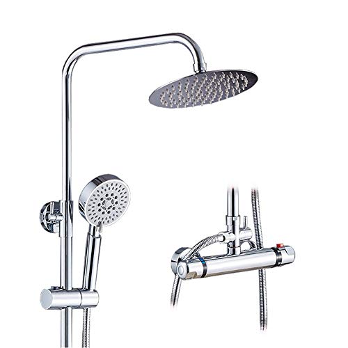 Preisvergleich Produktbild WFshower Intelligente Thermostatdusche Duschbad Druckdrehlift Heiß- und Kaltbad Temperaturregelung Duschset