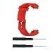 Produktbild JAGENIE Ersatz-Armband aus Silikon mit Werkzeug für Garmin Forerunner 25 Armbanduhr weiblich, rot, Band Wide: 1.8cm / Band Length: 11cm,8cm