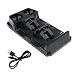 Produktbild Sharplace 2 PS4 Controller + 2 PS Move Controller Ladestation Ladegerät mit USB Kabel, Schwarz